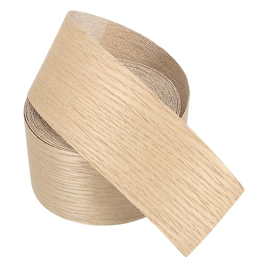 PATIKIL White Oak Edge Banding, 3 in x 25 ft Wood Veneer Tape, Pre-glued Flexible