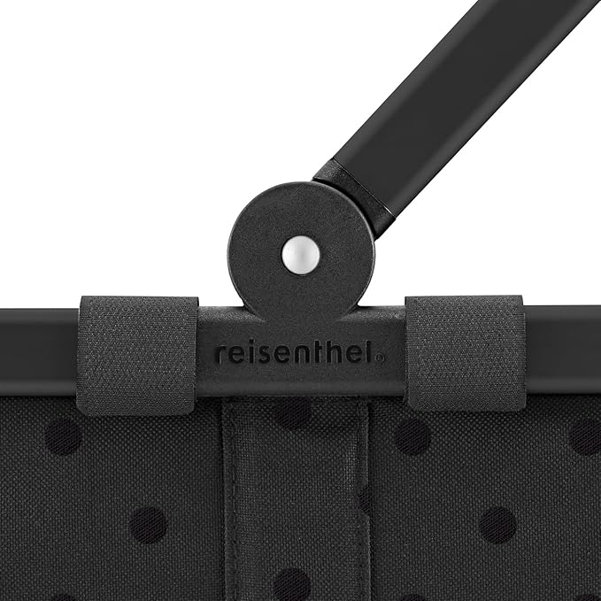 reisenthel carrybag glossy dots black - Sturdy shopping basket with plenty of storage space and practical inner pocket - Elegant and water-repellent design