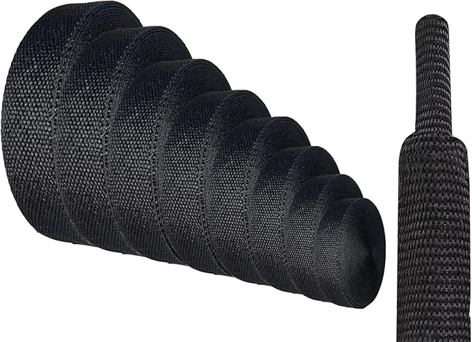 Heat Shrink Braided Sleeving 2:1 Shrinkable Fabric Cable Sheathing Wire Tubing Management Abrasion Protectors Flexibility 5/8" ID-24FT