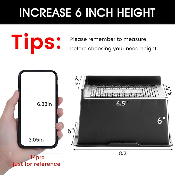 Bed Risers 3 Inch Heavy Duty, Oversized Furnitures Risers 3 inch Support 6000 lbs, Bed Table Rising Blocks, Fits for Couch, Sofa, Chair, Furniture Lifts (6 Inch Black 8 Pack)