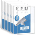 HIIMIEI Acrylic Sign Holder 8.5 x 11 Wall Mount with Paper Fixing Magnet and Double-Sided Tape, No Drilling Required (10 Pack) - Perfect for Office, Home, Store, and Restaurant
