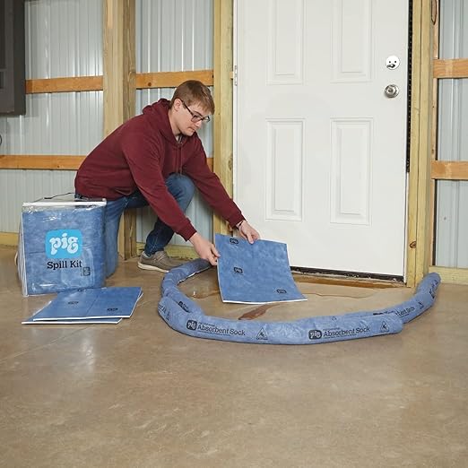PIG Water Absorbing Kit - Absorbs up to 12 Gallons per kit - Blue - PM50492