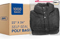 1000 Count - 22" x 24" Extra-Large Self Seal Poly Bags with Suffocation Warning, 1.5 Mil, Clear Polybags with Resealable Adhesive Strip for Shipping & Packaging Clothing, T Shirts & Sweaters. GPI