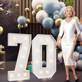 imprsv 3FT Marquee Numbers 70, Light Up Numbers for 70th Birthday Decorations Anniversary Party Decor, Number 70 Light Up Number, Pre-Cut Foam Board Kit
