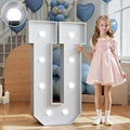 Marquee Letters 3 Feet Tall Large Light Up Letters Decorations Wedding Engagement Proposal White Party Decorations Marry Me Sign Big Cardboard Backdrop U