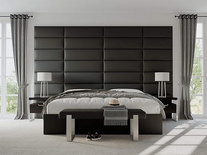 VANT Upholstered Bed Bench - Vintage Leather Light Grey - Brushed Nickel - Contemporary Modern, Bedroom Bench Seat, Hallway, or Entryway