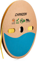 Chanzon 2:1 Ratio - 80Ft Roll - 5/32" (4mm) Heat Shrink Tubing 2:1(25M Total Length) Yellow Polyolefin Sleeving Wrap Shrinking 2 to 1 1pcs