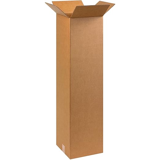 BOX USA 10 x 10 x 40 Corrugated Cardboard Boxes, Tall 10"L x 10"W x 40"H, Pack of 25 | Shipping, Packaging, Moving, Storage Box for Home or Business, Strong Wholesale Bulk Boxes