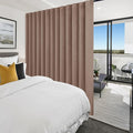 Hiasan Patio Sliding Room Divider Door Curtains - Extra Wide Privacy Room Thermal Insulated Blackout Curtain with Back Tab & Rod Pocket for Bedroom Partition(100 x 108 Inches, Khaki)