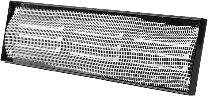 Repa Market 2-Pack Black Air Vent Cover 12" x 2" Inch (Outer Dimensions) - Steel Return Air Grilles - for Ceiling and Sidewall - HVAC - with Protection Screen (11.81" x 1.97" Inch)