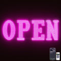 Open Sign for Business, 30"x10" Jumbo Open Sign with Timer and Remote Control, Dynamic Light Modes Led Signs for Storefront Window Bar Salon Cafes Retail Shops Pink