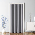 ChrisDowa Blackout Door Curtains for Doorway Privacy, Grommet Closet Curtains for bedroom closet door, Thermal Insulated Temporary Doorway Cover Room Divider Drapes (1 Panel, Light Grey, 34 x 80 Inch)