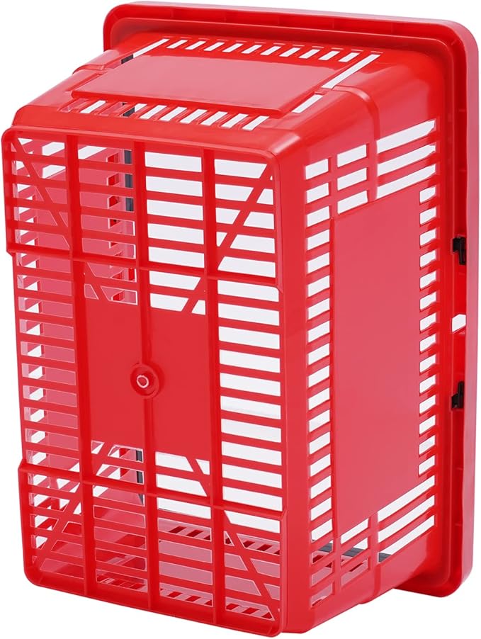 12 PCS Shopping Baskets with Handles, 18L Red Plastic Shopping Basket, Portable Grocery Basket Essential for Supermarket Retail Shop Book Store Laundry(17" x 12" x 9", Red)