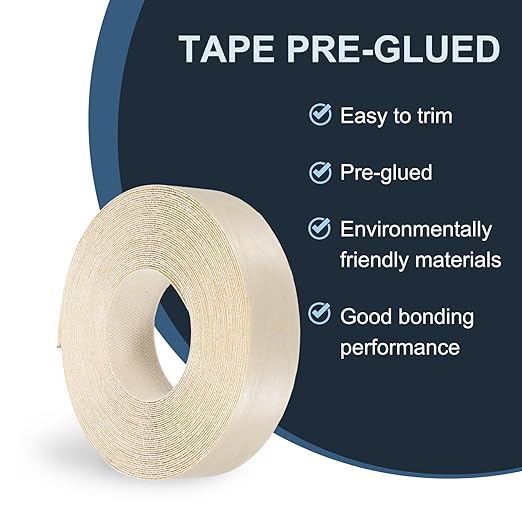 PATIKIL Birch Edge Banding, 1 1/2 in x 49.2 ft Wood Veneer Tape, Pre-glued Flexible