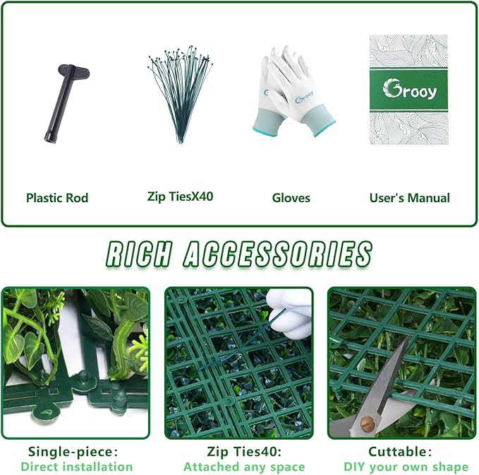 40"x120"(33.33 SQFT) Artificial Hedge Grass Wall Roll Panels, Green Wall Panels, Plant Wall, Greenery Wall Backdrop, UV Protected Privacy Fence Screen for Outdoor Indoor Wedding Décor