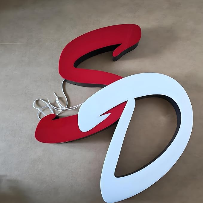 jimeiguang Custom LED Channel Letters Outdoor Waterproof Lighted Letter for Storefront Business Sign 12V Lighted Super Bright (12 letters)