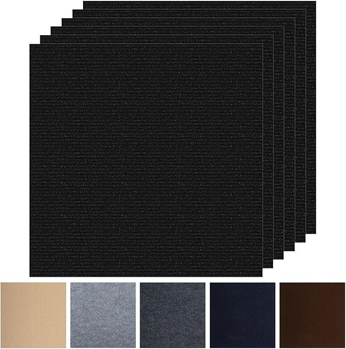 Peel and Stick Carpet Squares 24" x 24", Self Adhesive Non-Slip Carpet Tiles, Peel and Stick Soft Padded Carpet Tiles for Kitchen Bedrooms Indoor Outdoor(10 Tiles/40 sq ft)