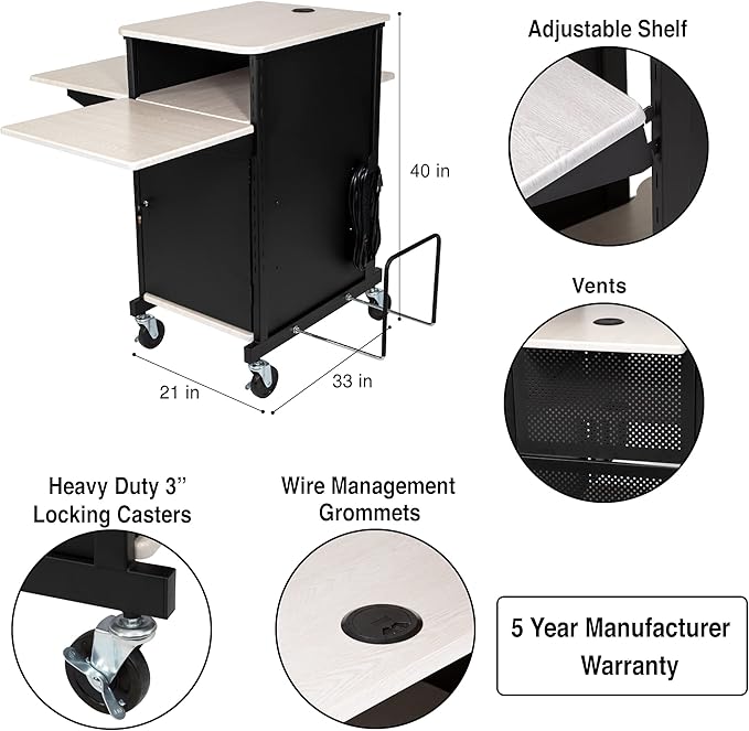 OEF Furnishings Jumbo Plus Presentation Cart