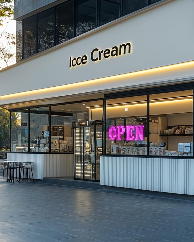 40"x14" Large LED Open Sign with Bluetooth Remote Control Super Bright Dimmable Business Open Sign for Storefront Window Bar Salon Cafes Retail Shops Pink