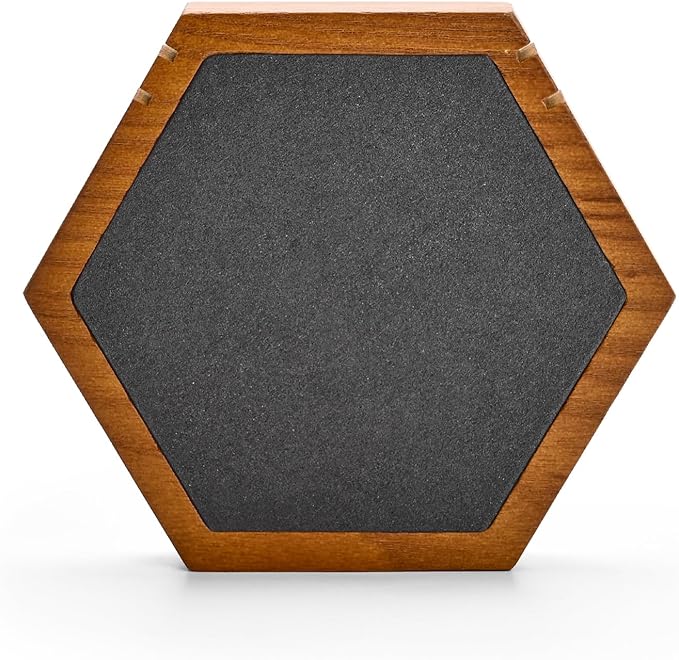 Solid Wood Hexagon Necklace Holder Stand Retail Hanging Jewelry Necklace Stand Display for Vendors(Grey)