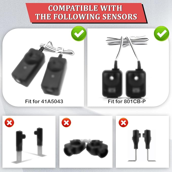 Garage Door Sensor Sun Shield Protector 2 Pack - Compatible with Chamberlain 41A5034 and Compatible with Liftmaster 801CB-P Sensors