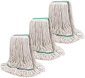 Commercial Heavy Duty Mop Heads Replacement: 3 Packs 20oz Industrial Wet Mop Head for Floor Cleaning - Commercial Products Looped End String Head Refills