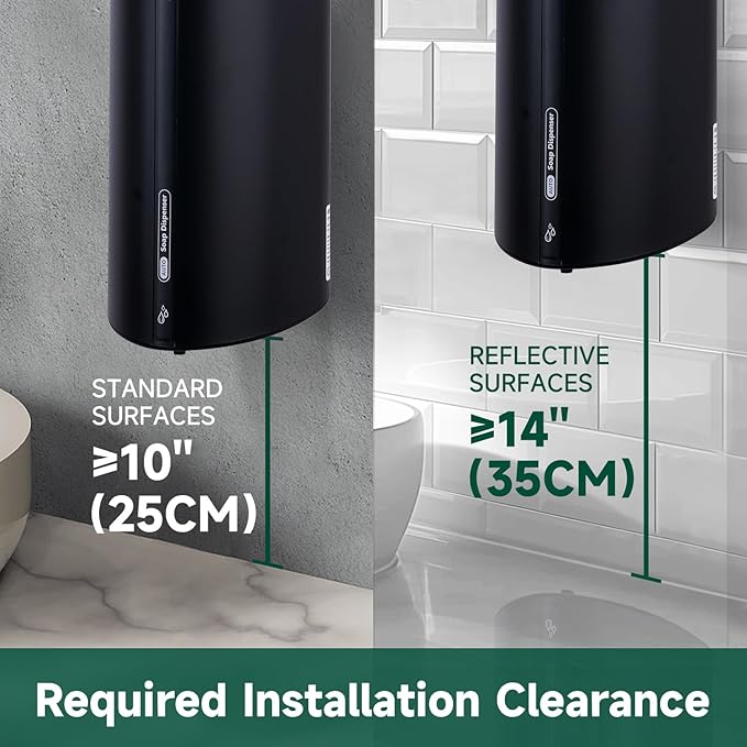 29fl.oz/850ml Commercial Automatic Liquid Soap Dispenser Wall-Mounted Large Capacity Model AD1209 Black