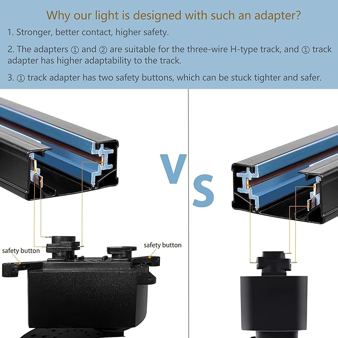 Ultra-Bright H Type Black Track Lighting Heads (No Track Rails), Energy-Saving 12PCS 6000K Cool White 20W 2400lm for Accent Lighting, Dimmable LED Track Lighting Ceiling Spotlight Fixture