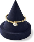 Oirlv Microfiber Single Bracelet Display Stand Professional Jewelry Stand for Bangle Bracelet Watch (Blue,Microfiber)
