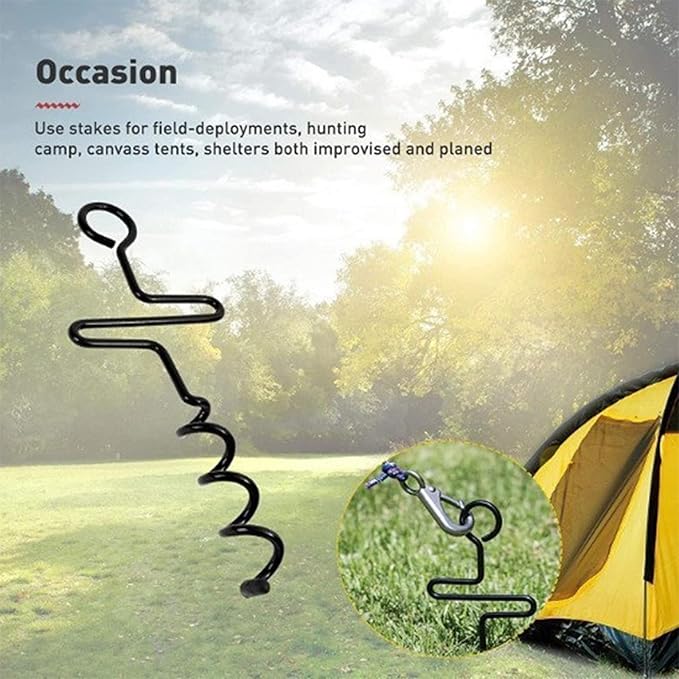 4lots Tent Pegs Beach Canopies Stake High Strengths Steel Anchors for Camping Travel Beach Tent