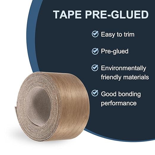 PATIKIL Walnut Edge Banding, 3 in x 25 ft Wood Veneer Tape, Pre-glued Flexible
