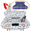 Shopping Cart Cover for Baby Grocery Cart Cover for Baby boy and Baby Girl, High Chair Cover for Baby and Toddler, Baby Registry Gift - Waterproof - Extra Large - Cotton - Double Sided (deep Blue)