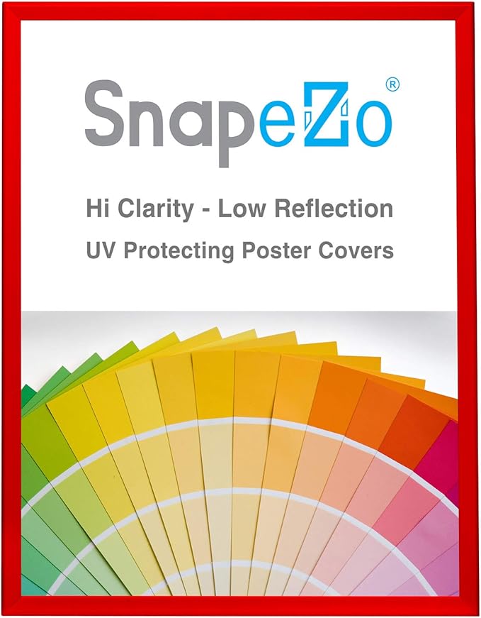 SnapeZo Poster Frame 24x30, Red, 1.25 Inch Aluminum Profile, Front-Loading Snap Frame, Wall Mounting, Professional Series