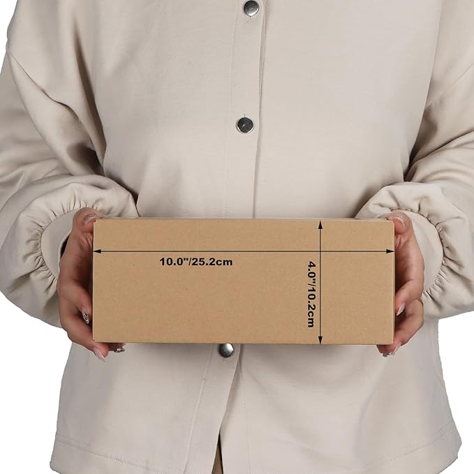 EdenseeLake 40 Pack 10x4x4 inches Shipping Boxes Corrugated Cardboard Boxes for Packing, Mailng, Moving, Brown