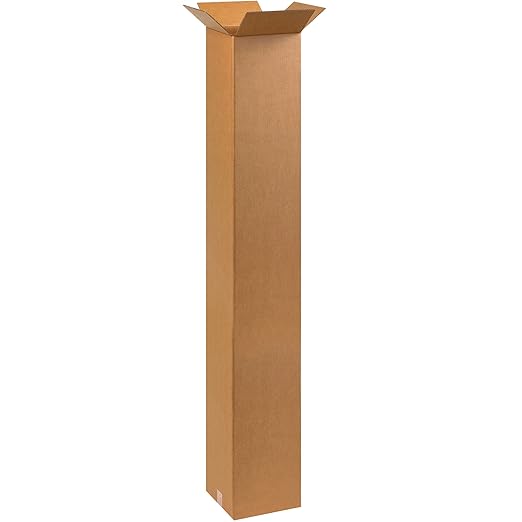 BOX USA 10 x 10 x 60 Corrugated Cardboard Boxes, Tall 10"L x 10"W x 60"H, Pack of 15 | Shipping, Packaging, Moving, Storage Box for Home or Business, Strong Wholesale Bulk Boxes
