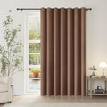 ChrisDowa Room Divider Curtain 120 Inches Long, Wide Blackout Sliding Door Curtain for Bedroom, Room Darkening Privacy Window Curtain for Patio Door (1 Panel Set, Cappuccino, 100 x 120 Inch)