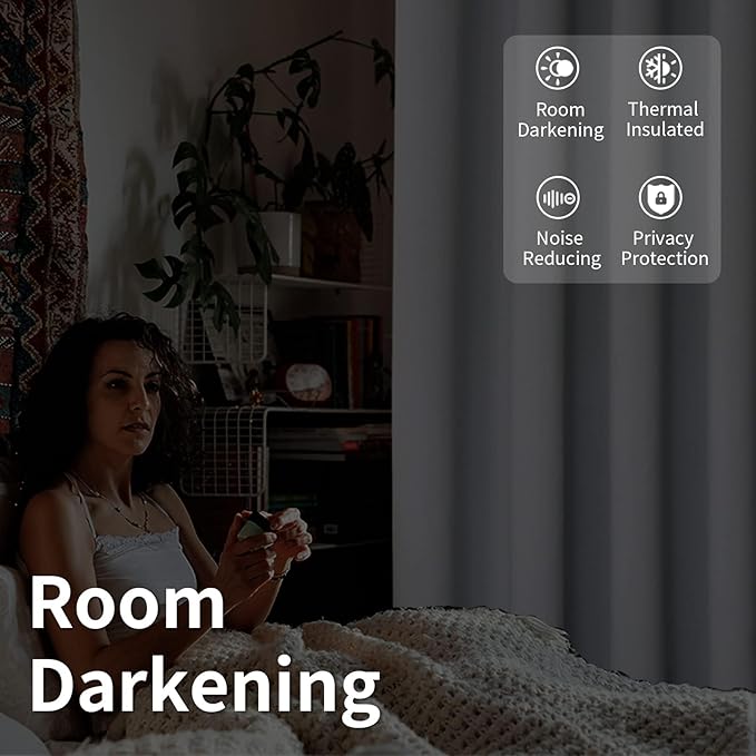 BGment Room Darkening Curtains for Living Room 84 Inches Long, Extra Wide Glass Sliding Door Curtains, Thick Thermal Insulated Privacy Drape, 1 Panel, Pure White, 120 Inch Wide