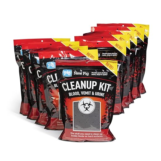 PIG Bodily Fluid Cleanup Kit | 10-Count | Blood, Urine, and Vomit Cleanup Kit | PMB30101