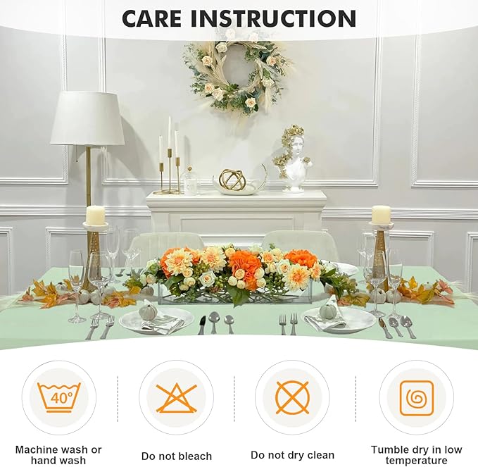SEPARO Spandex Table Cover 2 Pack 6FT Sage Green Fitted Tablecloths,Washable Wrinkle Resistant Stretch Table Cloth Rectangle for Party Hosting Supplies,Wedding Decorations,Vendor Display,Banquet