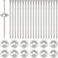 SUPERFINDINGS 20Pcs Outdoor Rv Rug Stakes Stainless Steel Spira Patio Mats Stakes Silver Outdoor Rug Holder Patio Rug Stake for Fixing Rugs Tents Tarps and RVs Mats Rv Camping Accessories