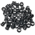 50 pcs Black Snap Bushing 3/8" (11 mm) Mounting Diameter, Plastic Cable Hole Grommets for Wiring, Round Nylon Snap in Locking Electrical Wire Cord Hose Tubing Bushings Grommets Protectors