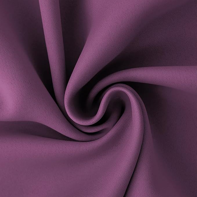 BGment Room Darkening Curtains 63 Inches Long - Grommet Thermal Insulated Drapes Window Treatment Curtains for Bedroom, 2 Panels, 52 x 63 Inch, Eggplant Purple