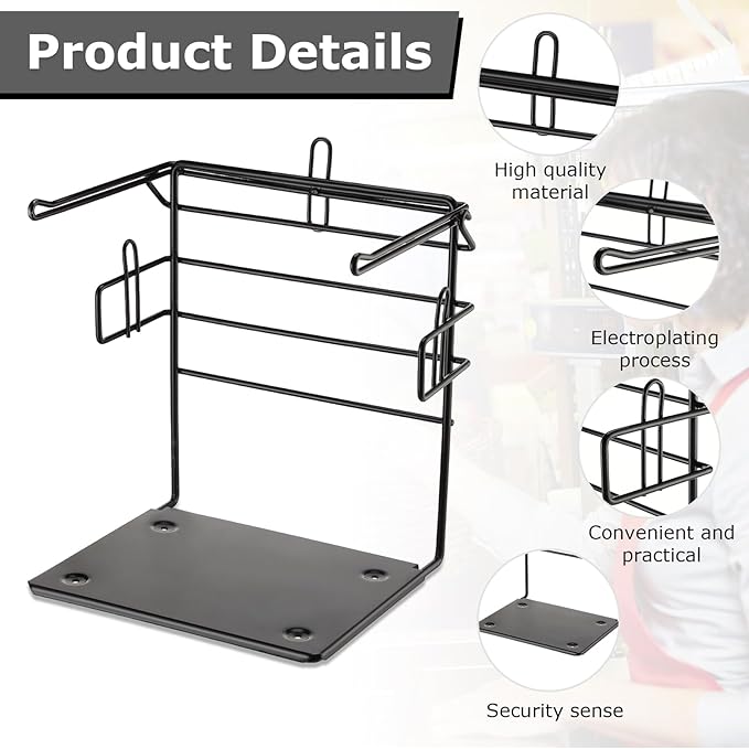 Sieral 2 pack Plastic Grocery Bag Holder Stand Chrome T Shirt Rack Fits 11½''W x 6''D x 21''H, plastic bag holder for Kitchen, Retail, Grocery, Shopping, Restaurant, 10.5''W x 13''L x 13.5''H(Black)