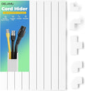 Delamu Cord Hider Cover, 142in TV Cable Concealer Kit for Wall Mounted TV with Management 2-3 Wires, Paintable Cable Cover for Floor, Easy Install, W 0.94 H 0.47in, White