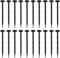 STOBAZA 100Pcs Plastic Ground Stakes Garden Pegs for Fixing Grass Cloth Sunshade Net Tarpaulin Landscape Anchors for Soil Sand Stone