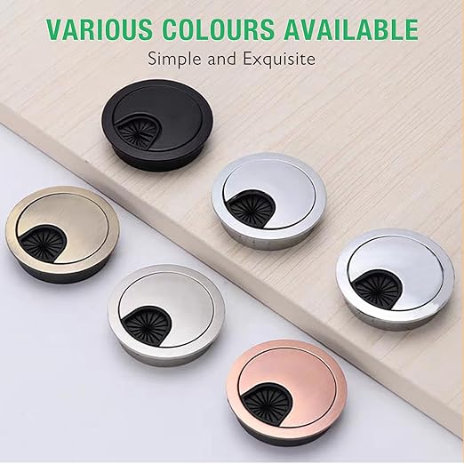 1 Pcs Desk Grommet 2" / 50 mm, Desk Cord Hole Cover, Cable Grommet Metal Zinc Alloy Materilal, Desk Hole Grommet for Home & Office Pc, Detachable Cable Cord Organizer-Copper Red