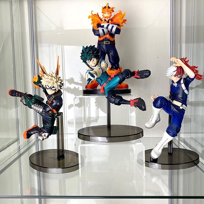 ANDGOO Display Risers, 6 Pcs(3”L~4”L~5”L) Acrylic Risers Clear Rectangular Stands Collectibles Display Shelf for Decor, Funko Pop and Cake Display Shelves, Display Stand for Organize and Decoration