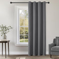 ChrisDowa Blackout Curtains 72 inches Long for Bedroom - Grommet Thermal Insulated Room Darkening Curtains for Living Room (1 Panel, Grey, 52 x 72 Inch)