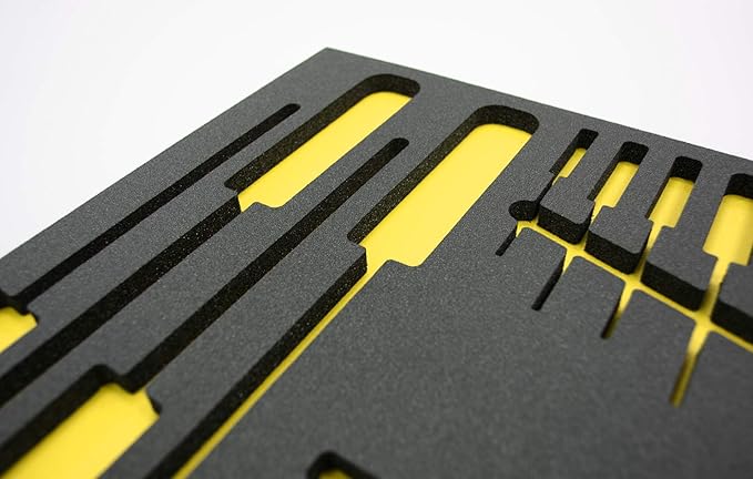 5S Tool Box Shadow Foam Organizers (2 Color) FITS Craftsman Model# 112225 TOP Box (10.75" x 18.125", Black Top/Yellow Bottom)…