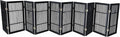 Pet Dog Gate Strong and Durable Freestanding Folding Acacia Hardwood Portable Wooden Fence Indoors or Outdoors by Urnporium (Black Pet Gate, 10 Panel 30" Tall)